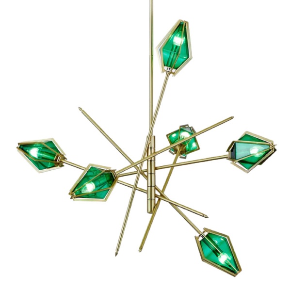 Harlow chandelier-6 (Green)