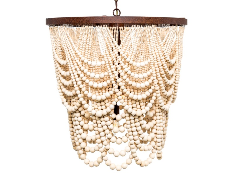 Люстра Nordic Wooden Beads Chandelier