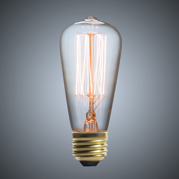 Винтажная лампа Эдисон  Steeple Squirrel Cage (ST48) 13 нитей