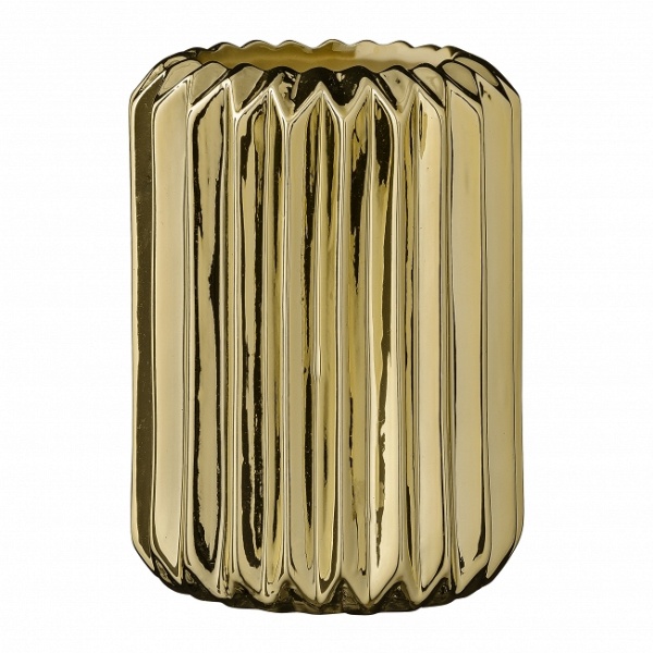 Ваза Bloomingville Fluted Gold