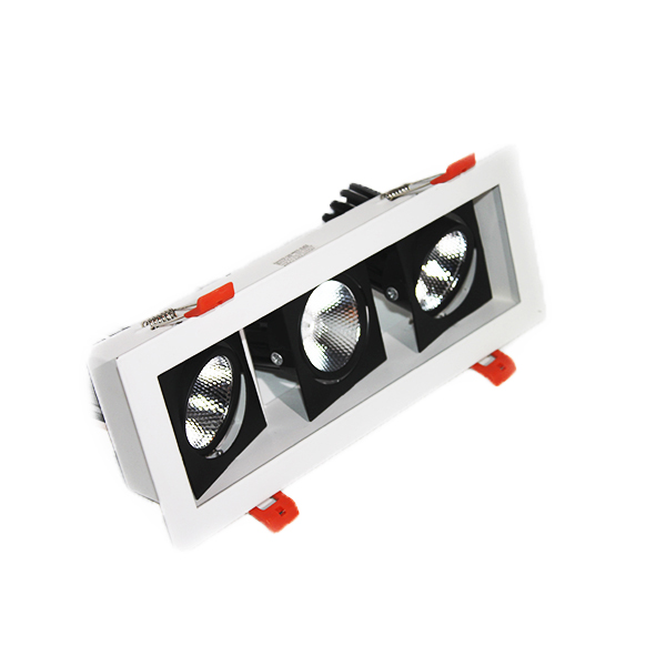 Встраиваемый потолочный светильник №41-SPOT-VCOB253-3X10W (white/black)
