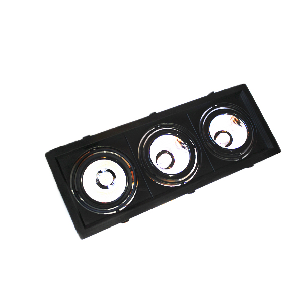 Встраиваемый потолочный светильник №56-CSAR113COB-3X20W (black)