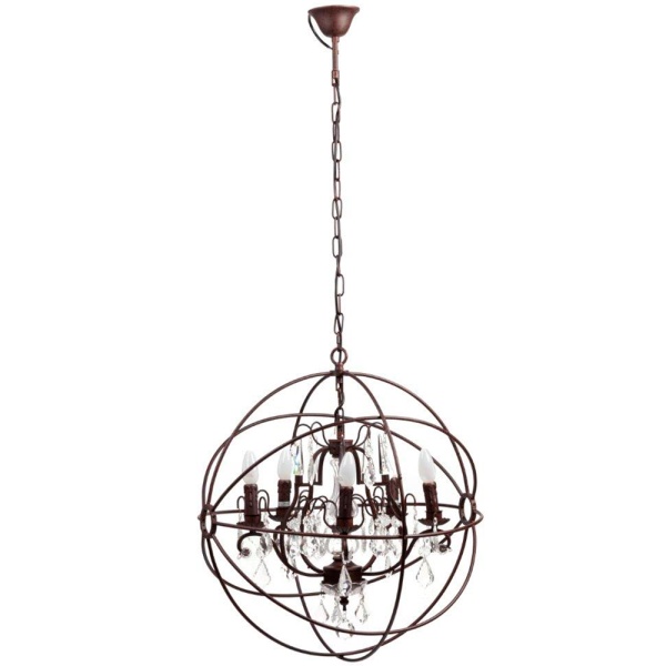 Люстра Foucault's Orb Crystal (64*60*50) коричневая