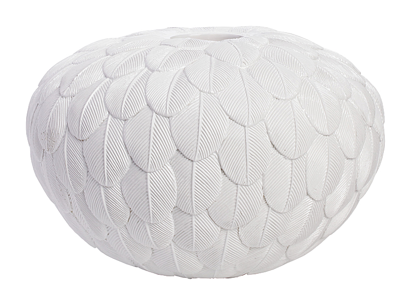 Ваза белая декоративная 40х17 см Elegant White