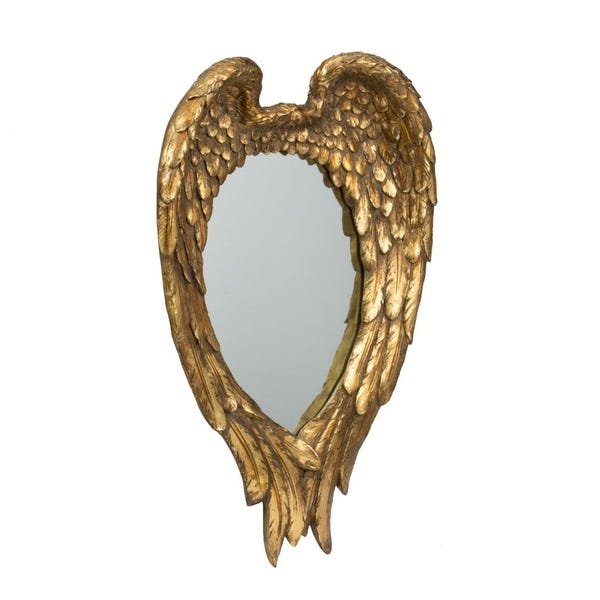 Зеркало настенное фигурное золото 55 см Angel