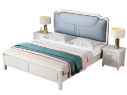 Белая двуспальная кровать в Американском стиле Metropolis