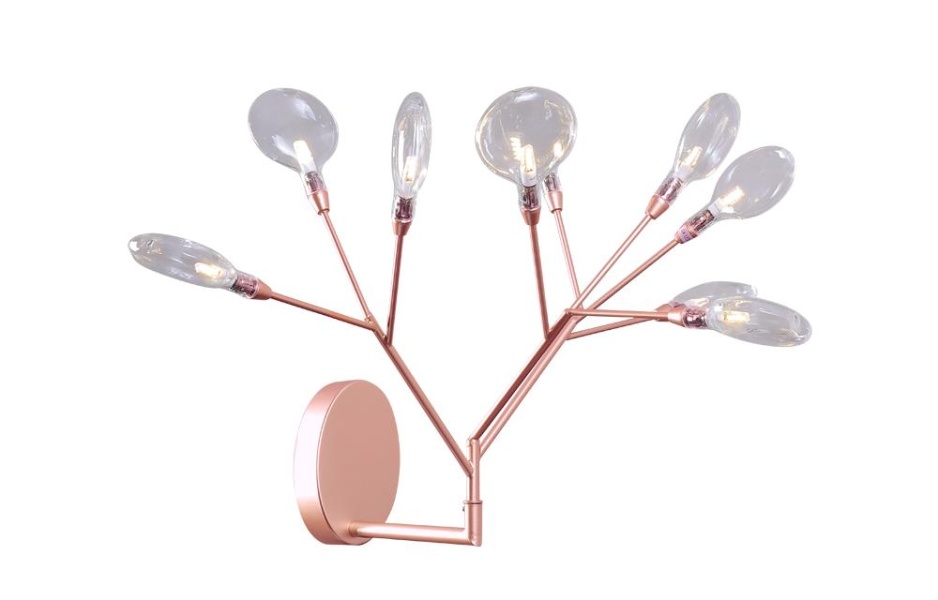 Бра Crystal Lux EVITA AP9 COPPER/TRANSPARENT Crystal Lux 1693/409