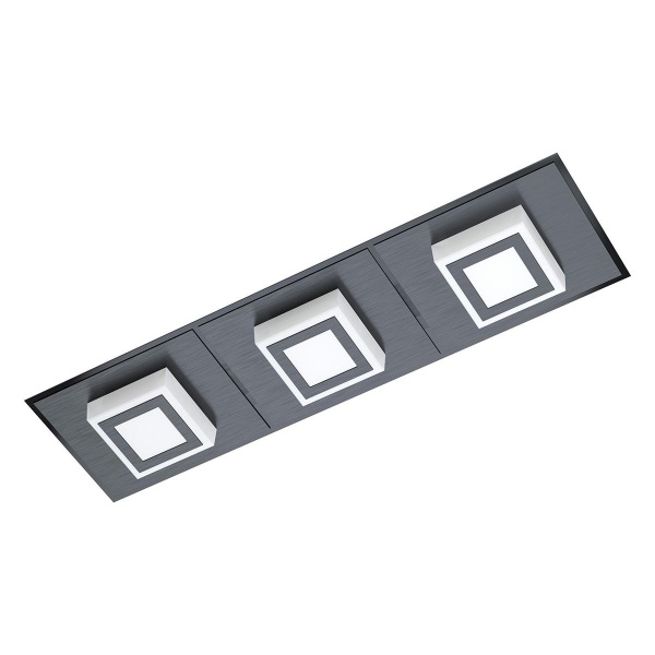 99363 Светод. светильник настенно-потол. MASIANO 1, 3х3,3W (LED), 3х340lm, 440х120, алюм., черный пл