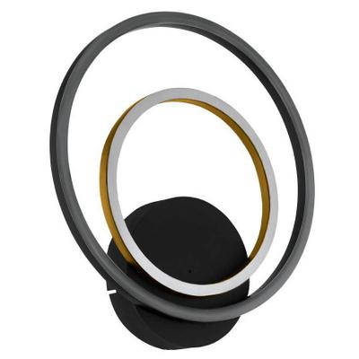 390088 Бра LANACERA, LED 1Х12W, LED 4Х2,1W, 1700lm, L300, H325, A50, сталь, алюминий, черный, золото