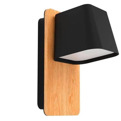 390009 Бра RUSCIO, 1x40W, E27, L140, H255, A170, сталь, дерево, черный, коричневый/сталь, черный, бе