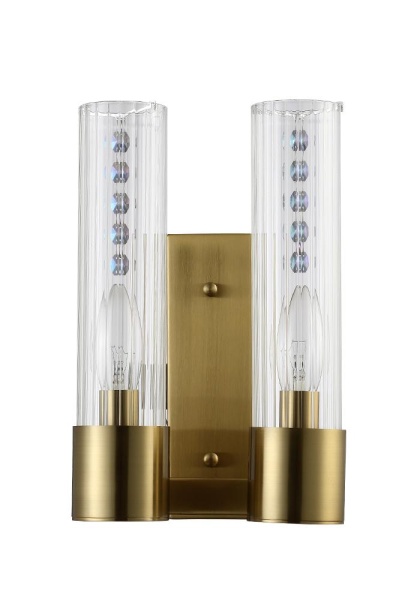 Бра Crystal Lux OTONO AP2 BRASS/TRANSPARENTE Crystal Lux 2633/402