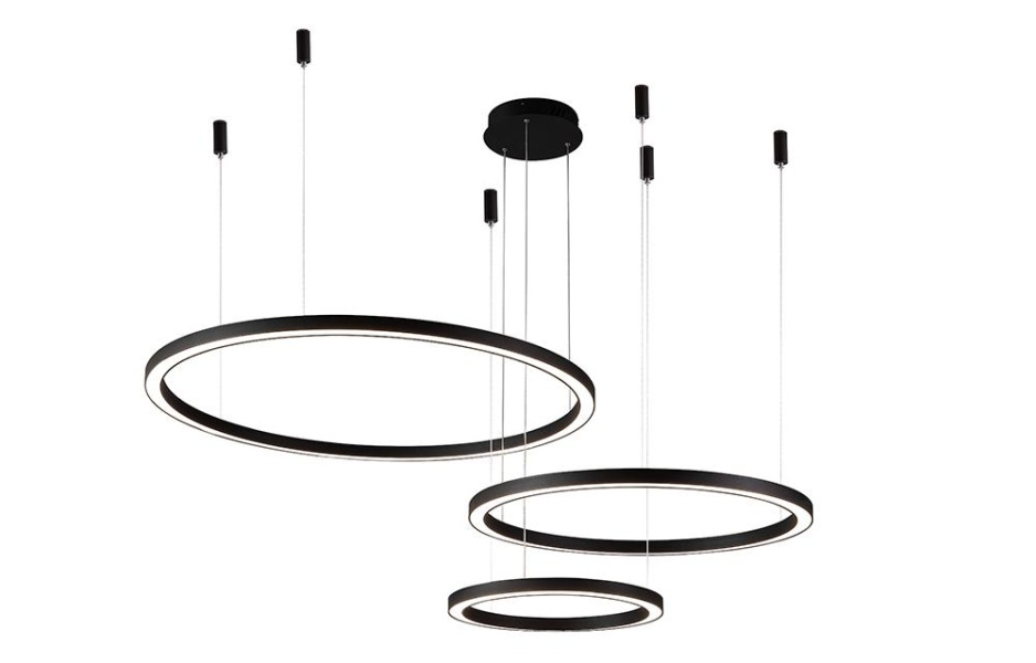 Люстра Crystal Lux FORTUNA SP158W LED D400+600+800 BLACK Crystal Lux 1811/303