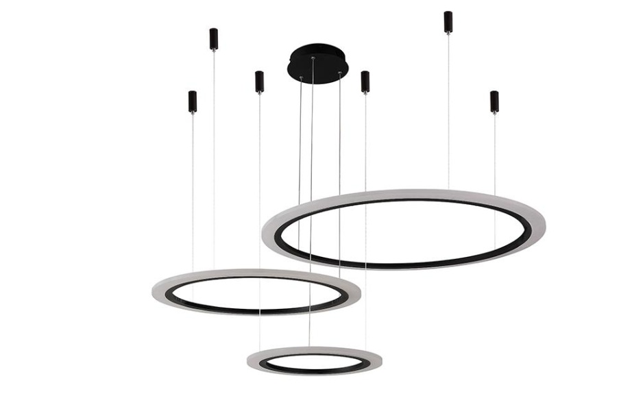 Люстра Crystal Lux MANZANA SP67W LED D400+600+800 BLACK Crystal Lux 2340/303