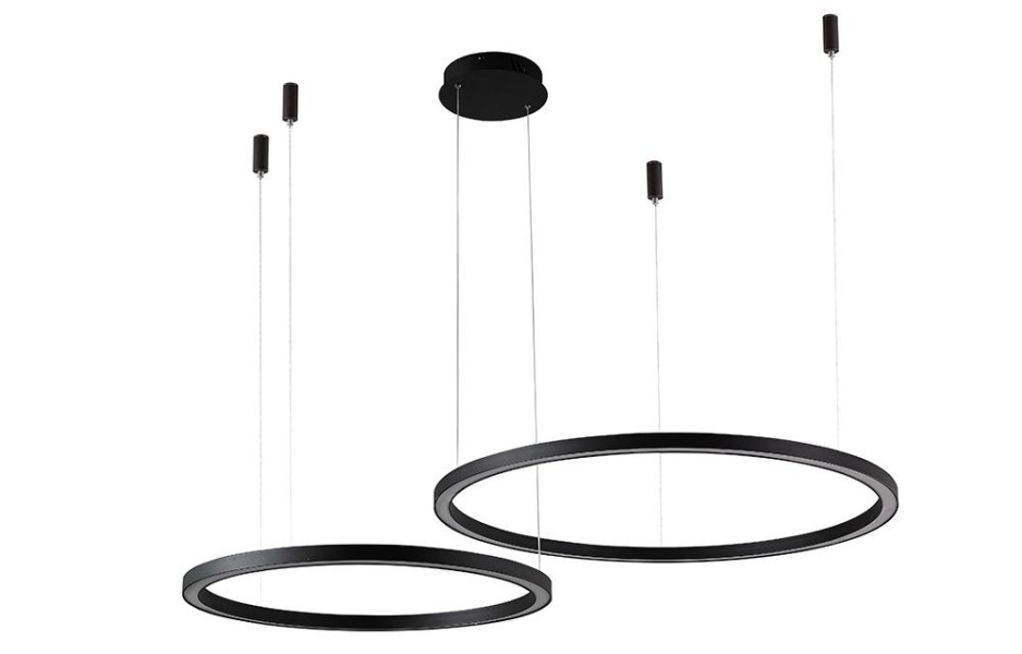 Люстра Crystal Lux FORTUNA SP123W LED D600+800 BLACK Crystal Lux 1811/302