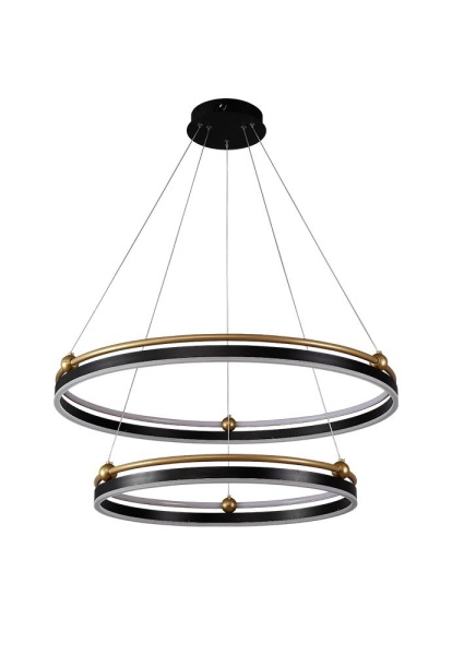 Люстра Crystal Lux FERNANDO SP123W LED D600+800 BLACK/GOLD Crystal Lux 0621/302