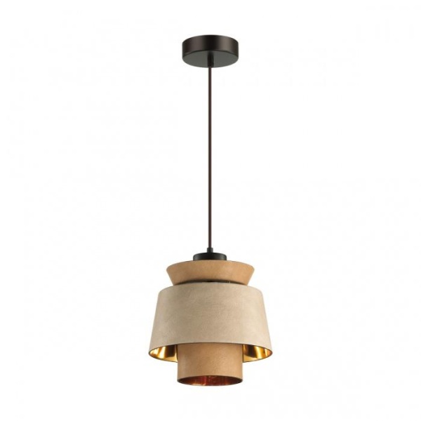 4992/1 PENDANT ODL23 287 св. коричневый/золотой/металл/кожа Подвес E27 60W KRESSA