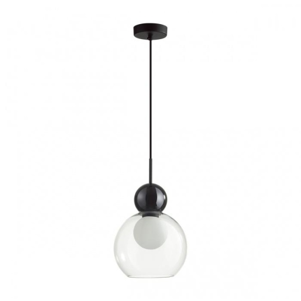 5021/1 MODERN ODL23 293 черный/прозрачный/белый матовый металл/стекло Подвес G9 LED 5W BLACKY
