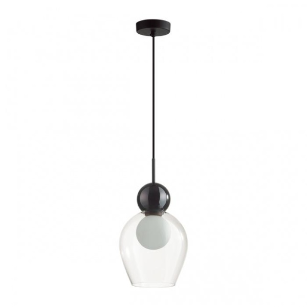 5023/1 MODERN ODL23 293 черный/прозрачный/белый матовый металл/стекло Подвес G9 LED 5W BLACKY