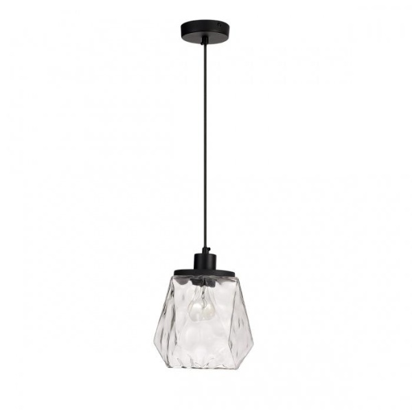 4996/1 MODERN ODL23 303 черный/прозрачный/металл/стекло Подвес E27 1*40W CAPRA