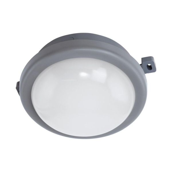 Настенно-потол. Светильник Pescolla LED 5.5W 560lm 4000K IP65 КРУГ, пластик, серый. Предназначен для
