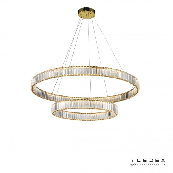 Подвесной светильник iLedex WOODSTOCK 10920P/2-60W-3000K (10/6) GOLD&CLEAR iLedex 10920P/2-60W-3000K (10/6) GL-CL