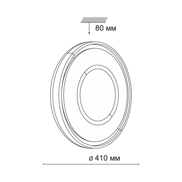 3046/DL TAN SN 010 Светильник пластик/белый/черный LED 48Вт 3000-6500К D410 IP43 пульт ДУ/ LampSmart STOKI