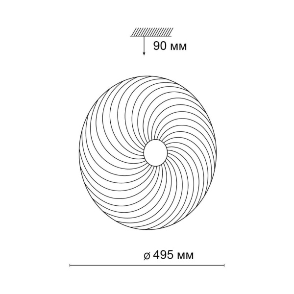 3060/EL PALE SN 048 Светильник пластик/белый LED 72Вт 3000-6000К D495 IP43 пульт ДУ FLORSA