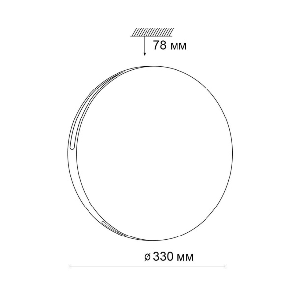 3040/CL PALE SN 022 Светильник пластик/белый/хром LED 30Вт 4000К D330 IP43 VALE