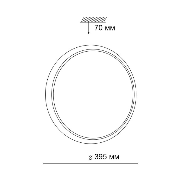 3061/36L VASTA LED SN 036 Светильник пластик/белый LED 36Вт 3000-6000K D400 IP43 пульт ДУ YUKI