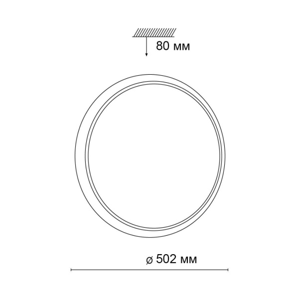 3061/50L VASTA LED SN 036 Светильник пластик/белый LED 50Вт 3000-6000K D500 IP43 пульт ДУ YUKI