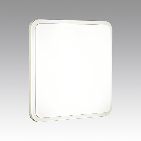 7613/DL PALE SN 034 Светильник пластик/белый/серебристый/золотой LED 48Вт c ДУ 3000-6000К 440x440 IP43 пульт ДУ SEVA