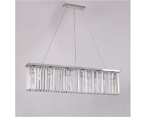 NEWPORT 10110 10116/S new , Подвесной светильник, Nickel Clear crystal L90*8*H21.5/221.5 cm E14 6*60W