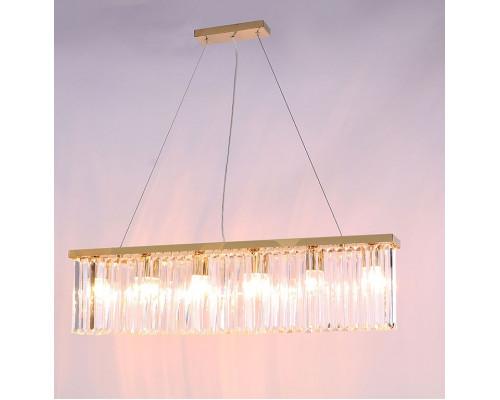 NEWPORT 10110 10116/S gold new , Подвесной светильник, Gold Clear crystal L90*8*H21.5/221.5 cm E14 6*60W