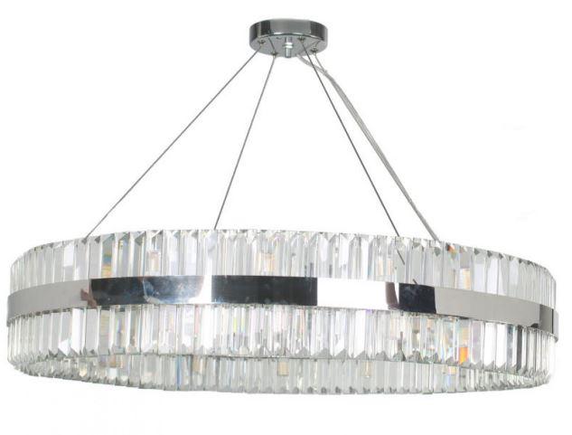 NEWPORT 10240 10241/80 nickel , Подвесной светильник, Nickel Clear crystal D80*H15 cm G4 LED 32*4W