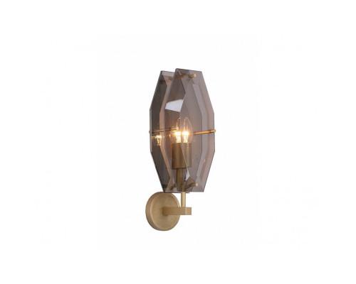 NEWPORT 10520 10521 S/А , Бра, Brass Fume glass L13*H33*Sp14 cm E14 1*60W