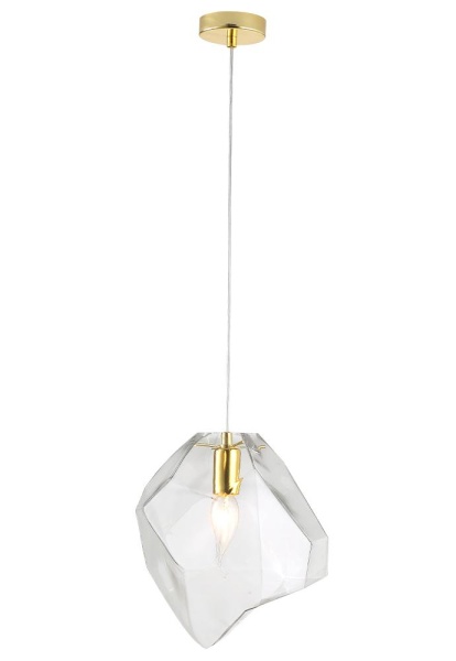 Светильник подвесной Crystal Lux NUESTRO SP1 GOLD/TRANSPARENT Crystal Lux 3422/201