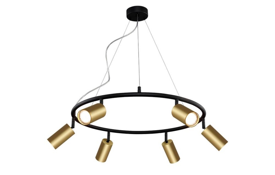 Светильник подвесной Crystal Lux CLT 015C6 D600 BL-GO Crystal Lux 1400/250