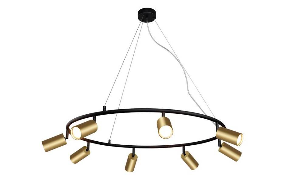 Светильник подвесной Crystal Lux CLT 015C8 D800 BL-GO Crystal Lux 1400/252