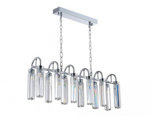 NEWPORT 4520 4526+6/S chrome , Подвесной  светильник , Chrome Clear crystal  80*16*H30 cm G9 12*60W