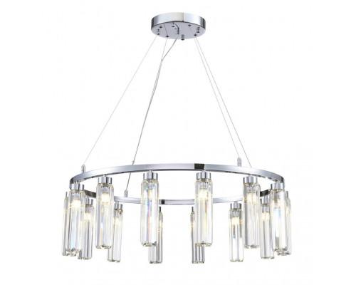 NEWPORT 4520 4528+6/S chrome , Подвесной  светильник , Chrome Clear crystal  D77,5*H25 cm G9 14*60W