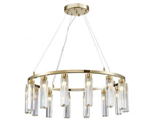NEWPORT 4520 4528+6/S gold , Подвесной  светильник , Gold Clear crystal  D77,5*H25 cm G9 14*60W