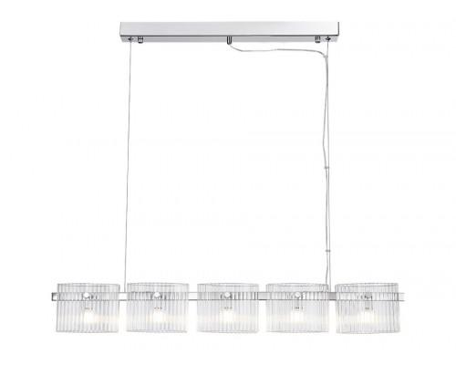 NEWPORT 4530 4535/S chrome , Подвесной светильник , Chrome Clear glass L86*5,3*H11,7 cm LED G4 5*5W