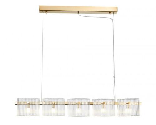 NEWPORT 4530 4535/S gold , Подвесной светильник , Gold Clear glass L86*5,3*H11,7 cm LED G4 5*5W