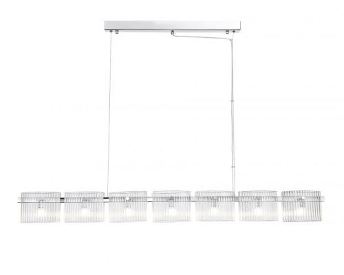 NEWPORT 4530 4537/S chrome , Подвесной светильник , Chrome Clear glass L120*5,3*H11,7 cm LED G4 7*5W
