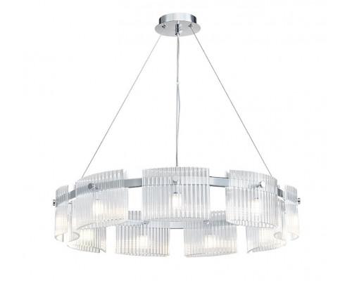 NEWPORT 4530 4539/S chrome , Подвесной светильник , Chrome Clear glass D62,5*H11,7 cm LED G4 9*5W