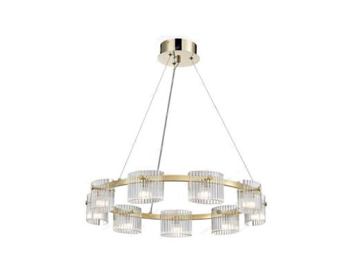 NEWPORT 4530 4539/S gold , Подвесной светильник , Gold Clear glass D62,5*H11,7 cm LED G4 9*5W
