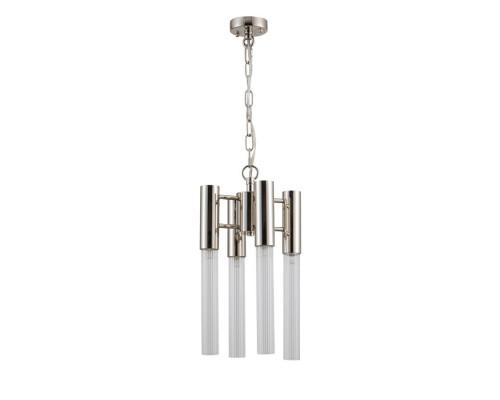 NEWPORT 7270 7274/S nickel , Подвесной светильник, Nickel Clear glass D20*H40/200 cm G9 4*40W