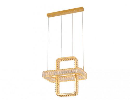 NEWPORT 8230 8231+1/S gold NEW , Подвесной светильник, Gold Clear crystal L50*26*H50/250 cm LED strip 34W 3100K 3400Lm