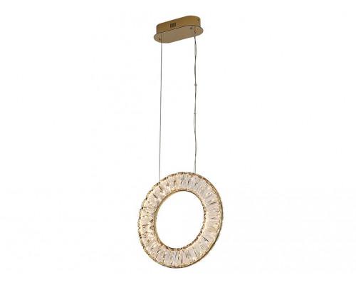 NEWPORT 8240 8240/300 gold NEW , Подвесной светильник, Gold Сlear crystal D30*H250 см LED strip 19W 3100K 2090Lm