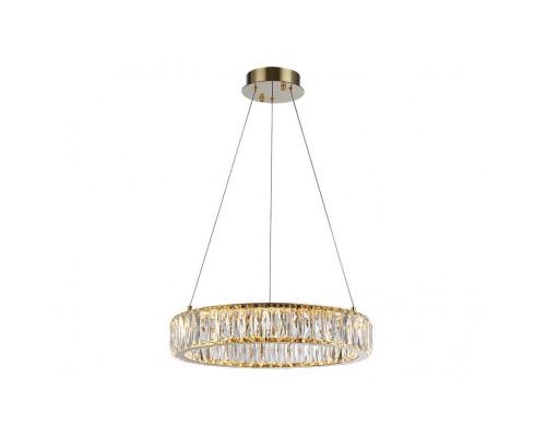 NEWPORT 8240 8240/40 gold , Подвесной светильник, Gold Clear crystal D40*H7,6/200 cm LED strip 24W 3100K 2640Lm